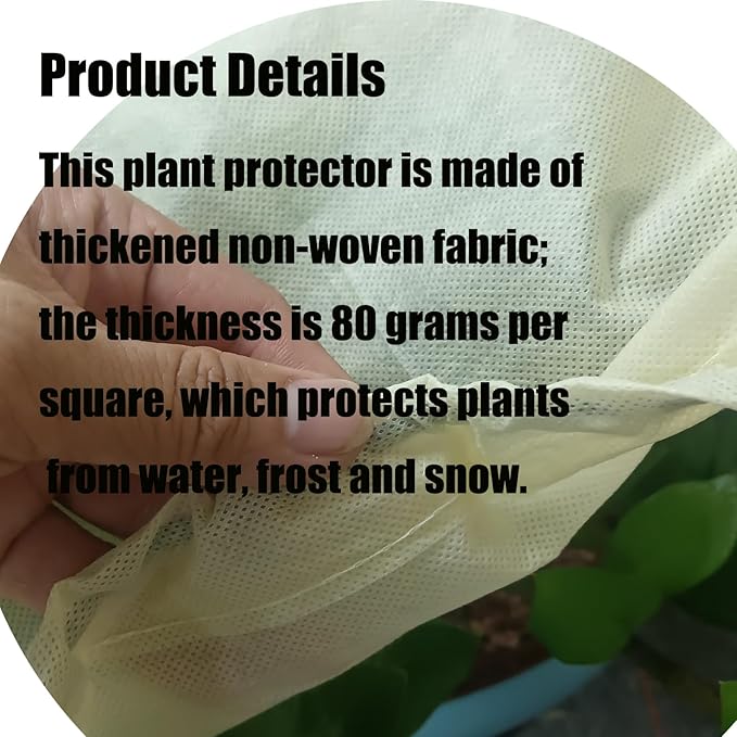 EJW Plant Covers, Freeze Protection for Plants,3 Pack 23.8"*11.8"*11.8" Frost Cloth for Plants，Plant Protectors for Winter，Frost Blankets for Plants， Used for Flower pots, Flower Boxes, Small Plants