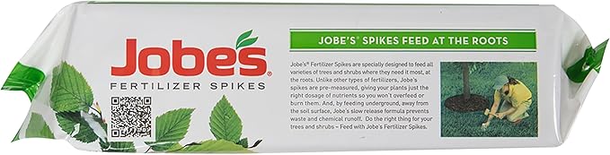 Jobe’s Slow Release Tree and Shrub Fertilizer Spikes, Easy Plant Care for Oak, Maple, Dogwood, Boxwood, and Many More Acid Loving Trees and Shrubs, 5 Count