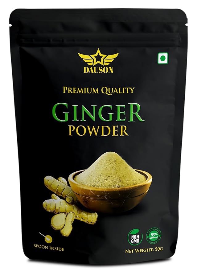 Ginger Powder – 100% Pure & Natural | 1.76 Oz Finely Ground Ginger Root | No Additives or Fillers | Aromatic, Earthy Flavor for Cooking | 25g Sample Available | Kitchen Essential for Global Cuisine