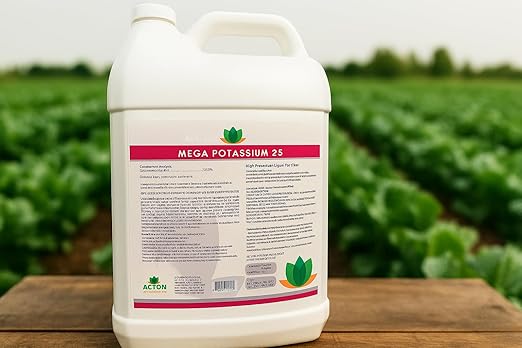 Acton MEGA Potassium 25, Professional Liquid Fertilizer, 1 Gallon, High-Potassium Formula for Commercial Crops, Fruits and Vegetables, 25% Soluble Potash