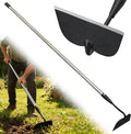 Garden Hoe for Weeding, Heavy Duty Draw Hoe Garden Tool for Plowing,Cultivating,Trenching, Ridging,Tilling Loosening Soil,Scraping Weeder with 74” Handle for Stand Gardening, Reduce Back Strain
