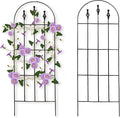 48" H x16 W Trellis,Black Garden Metal Vine Sturdy Trellises for Outdoor Climbing Plants Support Structures B (121cm) 2Pack