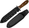 Garden Trowel Hand Shovel for Gardening, Hori Hori Garden Knife for Weeding Planting Digging | 7" Stainless Steel Blade | Oxford Sheath | Walnut Wood Handle
