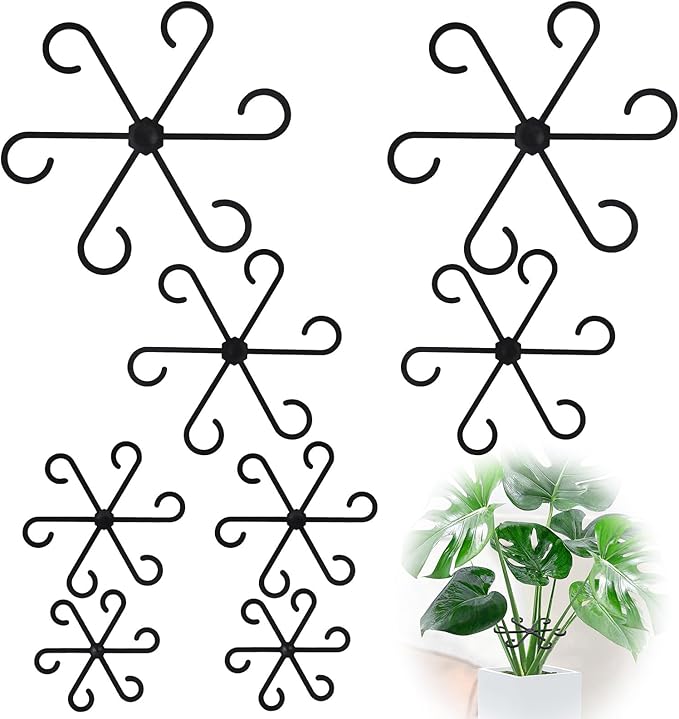 8pcs Plant Stem Support, Plant Support for Indoor Plants, Plastic Reusable Plant Stabilizer, Indoor Plants Accessories