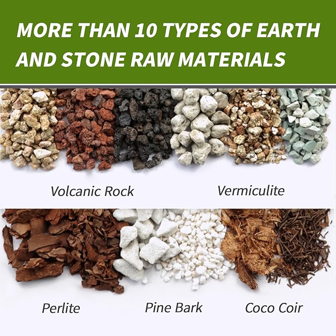 Organic Orchid Potting Mix, Mixture of Perlite, Pine Bark, Volcanic Rock, Coconut Coir, Pine Needle Soil, and 7 Other Components+Orchid Sphagnum Moss (5 QT)