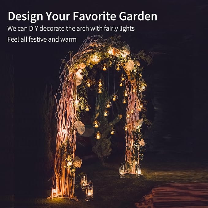 8.3 Ft H x 4.6 Ft W Metal Pergola Arbor for Various Climbing Plant Wedding Garden Arch Bridal Party Decoration Wide Arbor