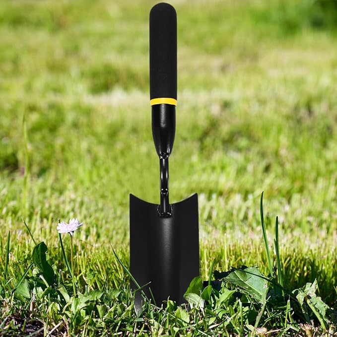 Gardening Trowel, 12 Inch Manganese Steel Garden Hand Shovel with Rubber Handle, Trowel Garden Tool for Farmer Soil Planting Digging Transplanting