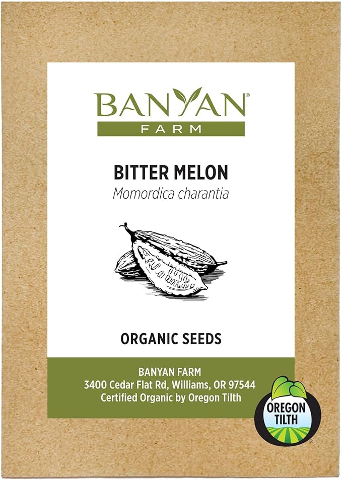 Banyan Botanicals Organic Bitter Melon Seeds (Momordica Charantia) – Easy-to-Plant Culinary Gourd with a Complex Bitter Flavor – 10 Count – Open Pollinated Non-GMO