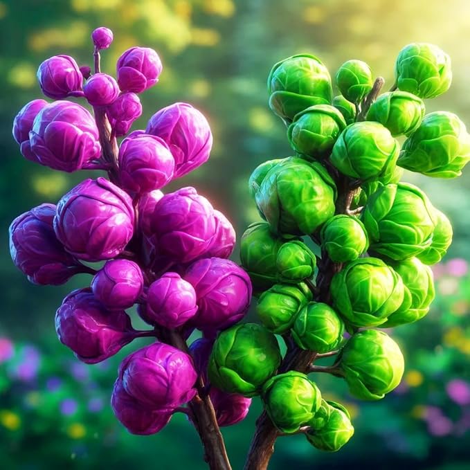 Seeds Brussels Sprouts Mix (Long Island and Redarling) Cabbage Long Green Vegetable for Planting Heirloom Non GMO