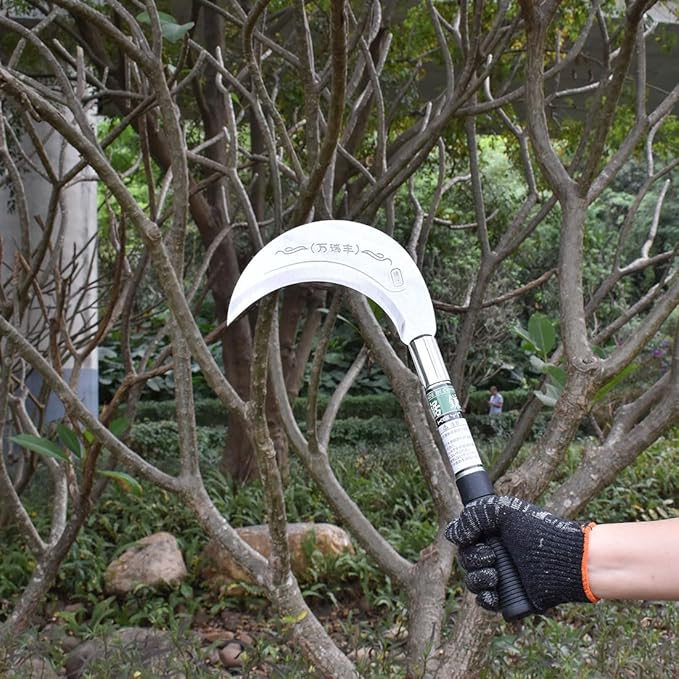 King of The Sickle Brush Clearing Sickle with Carbon Steel Blade and Aluminum Handle, Professional Clearing Tool for Vines, Undergrowth and Small Saplings