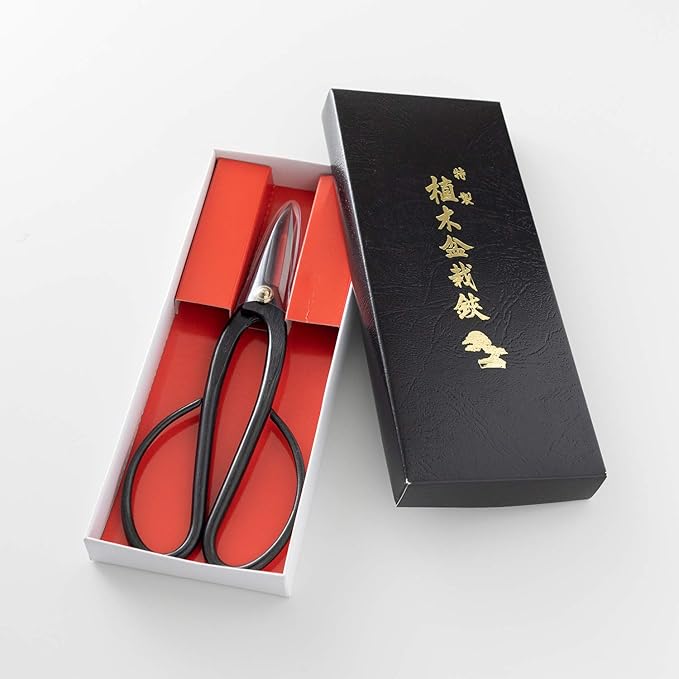 Wazakura Ashinaga Bonsai Pruning Scissors 8inch (200mm) MADE IN JAPAN, Long Handle Bonsai Cutter in Carbon Steel, Rose Pruning Shears, Flower Scissors, Japanese Gardening Tools