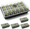 24XL Cell Seed Starter Tray with Dome-5 Pack 2'' Plug Seedling Trays(total 120 cells), Plant Germination Tray with Humidity Vented Lid and Base, Mini Propagator Plant Greenhouse for Seed Growing