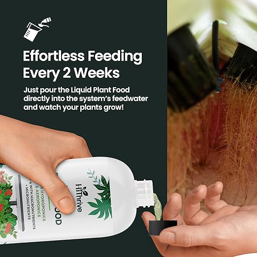 16oz Aeroponics & Hydroponics Liquid Plant Food - Up to 48 Feedings - Rich in Hydroponic Nutrients, Ideal Hydroponic Plant Food & Liquid Fertilizer for Indoor and Outdoor Hydroponics Growing Systems