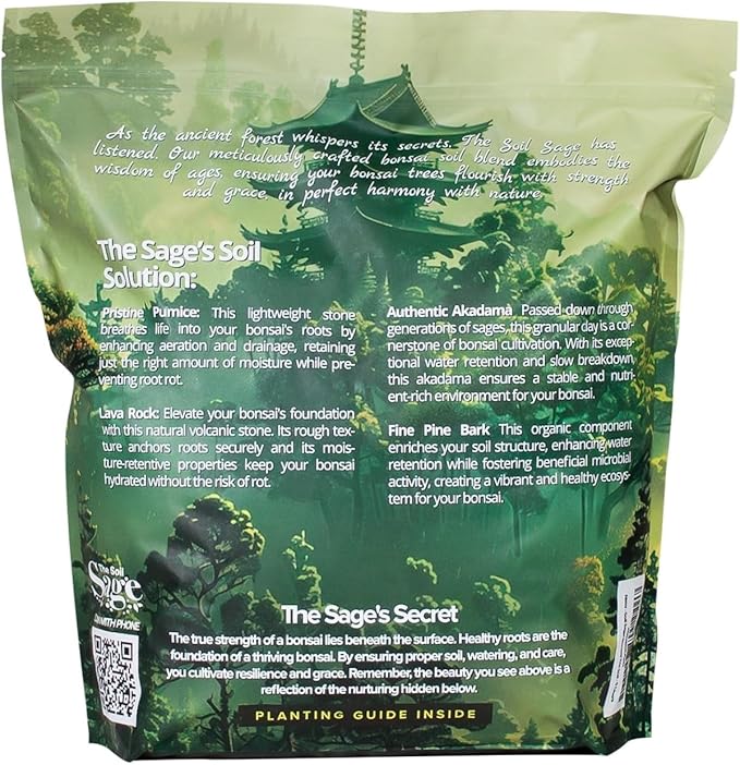 5qts/5l Premium Bonsai Mix - U.S.A. Made Ready to Use - Akadama, Pumice, Lava Rock, Fine Pine Bark - Large Bag for All Bonsai Tree - High Drainage Potting, Repotting (Bonsai Soil / 5 QT)