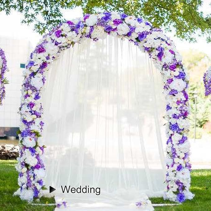 Thickened Metal Garden Arch, 7.8 ft High x 5.5 ft Wide Heavy-Duty Arbor with 16mm Steel Tubes, Sturdy Outdoor Trellis for Climbing Plants Roses Vines, Wedding Party Ceremony Decoration