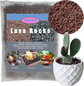 Lava Rocks for Plants, 2lbs Volcanic Stones Gravel Horticultural Drainage Potting Soil for Indoor Outdoor Plants, Succulents, Bonsai, Cactus, Vase Fillers, Top Dressing (Red, 2lbs)