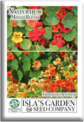 Nasturtium Mixed Blend Flower Seeds for Planting - 50+ Flower Seeds Per Packet, (Isla's Garden Seeds) Non-GMO & Heirloom, Botanical Name; Tropaeolum majus, Great Garden Gift