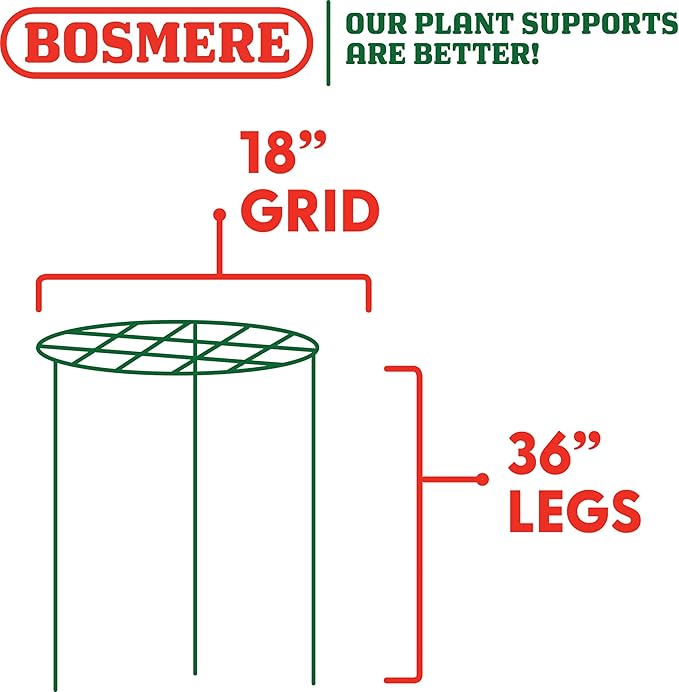Bosmere 18" Plant Grid with Three 36" Legs, 2-Pack