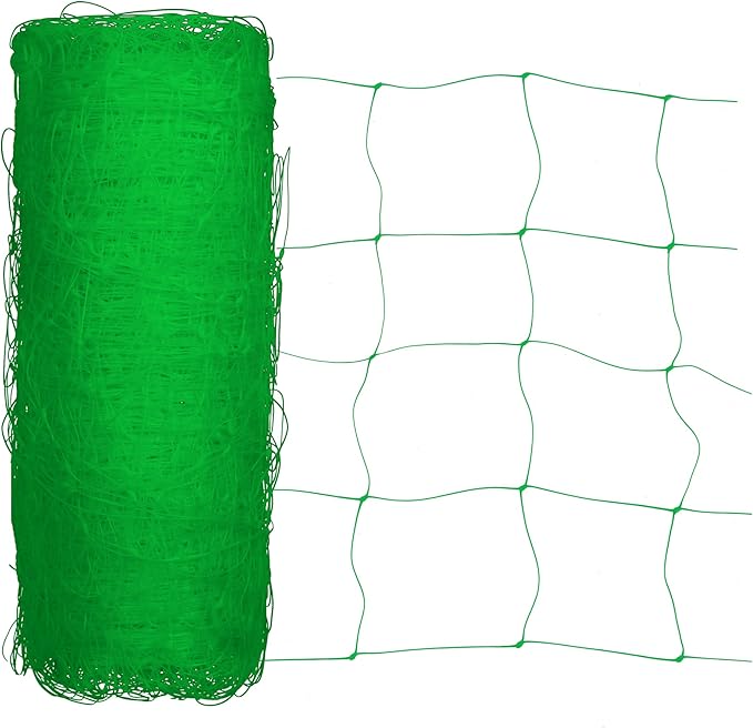Heavy Duty Green Trellis Netting Roll - 47''x328' Plastic Plant Green Trellis Net for Climbing Plants