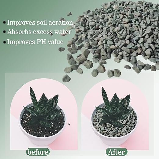 Zeolite Rocks Bulk 880g - Green Zeolite Granules for Plants,Indoor Plant Soil Succulent Rocks,Potting Soil Mix for Vase Fillers