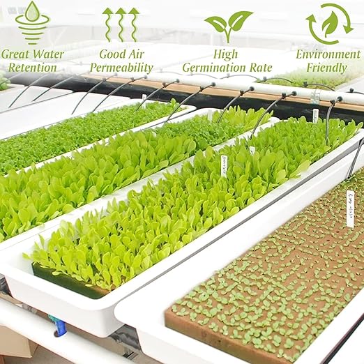 Halatool 1 Inch Rockwool Cubes for Hydroponic Growing, Rock Wool Planting Seed Starter Cubes, Clone Plugs Soilless Cultivation Seedlings Cuttings Germination Start (2 Sheets, 100 Plugs in Total)