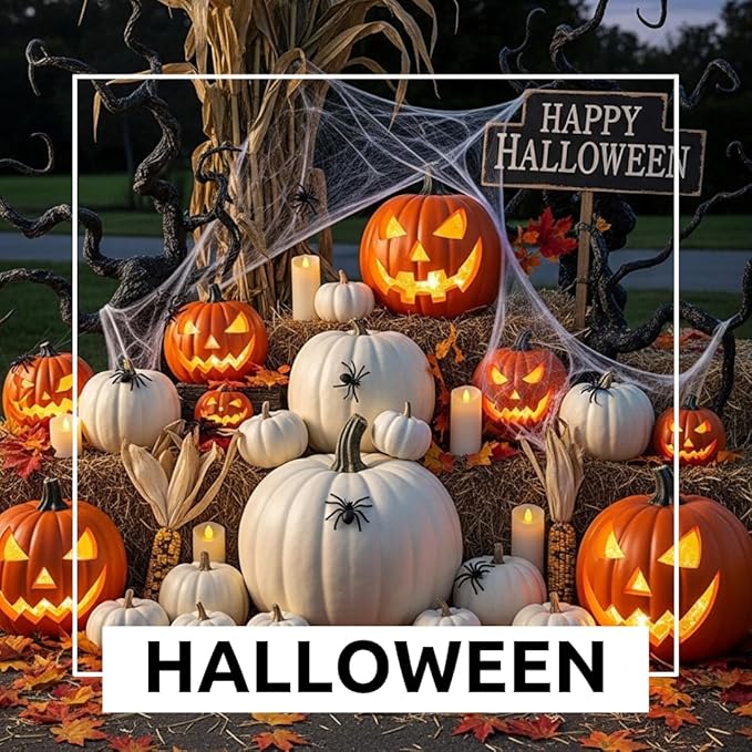 Polar Bear Pumpkin Seeds for Planting (10 Seeds) – Rare Giant White Pumpkin Variety – Grow Stunning 50–75 lb Pumpkins – Perfect for White Ghost Jack-O’-Lanterns and Fall Displays