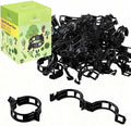 Plant Support Clips Plastic Tomato Clips Plant Clips for Climbing Plants Clear Grape Tomato Vine Trellis Clips for Garden Vegetables Plants Flower Grow Fixing (200, Black)