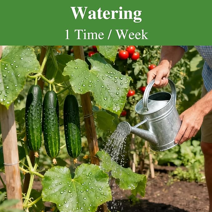 50 Straight Eight Cucumber Seeds - Heirloom Non-GMO USA Grown Vegetable Seeds for Planting in Trellises, Raised Beds, Space Gardens- Pickling and Slicing Cucumber