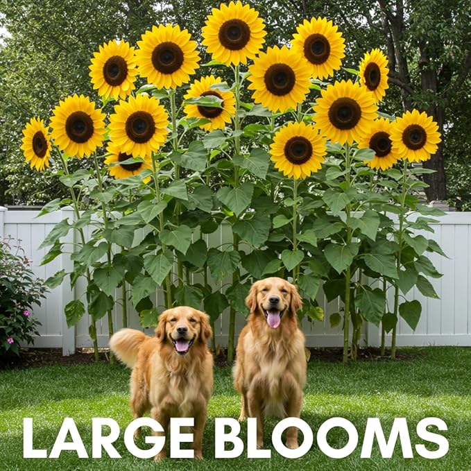 Skyscraper Sunflower Seeds – 20 Seeds, Rare Giant Variety – Grows 15–20 Feet Tall – Exotic, Tall Garden Sunflowers – Pollinator-Friendly