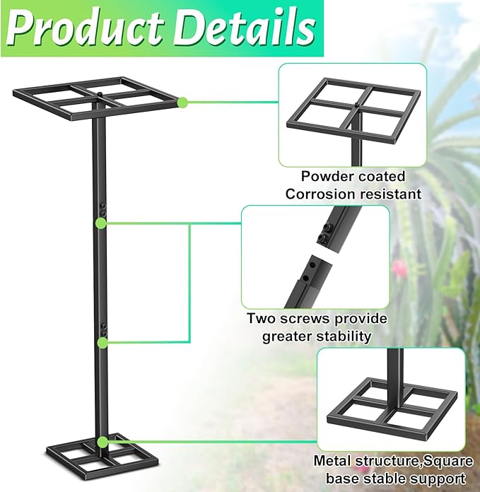 Dragon Fruit Trellis, Adjustable Metal Dragon Fruit Plant Trellis Durable Vertical Support Frame for Climbing Plants Trees Cactus Roses Vines Garden Outdoor Indoor, 1 Pcs