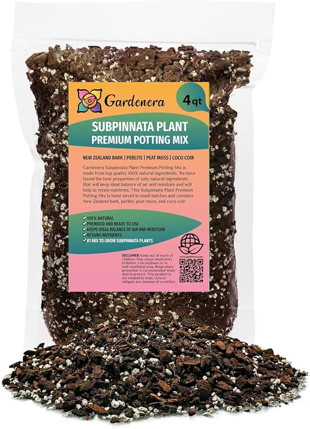 GARDENERA Monstera Subpinnata Soil Blend - Designed to Meet The Unique Needs of Your Plant - 4 Quart
