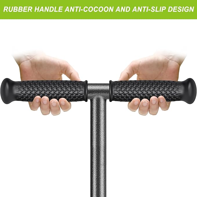 Dolibest Lawn Coring Aerator, Manual Lawn Aerator, 4 Stainless Steel Corer Plug Aerator with Soft Rubber Grip, Pre-Assembled Manual Grass Aerating Tool & Cleaning Hand Tool for Improving Lawn Health