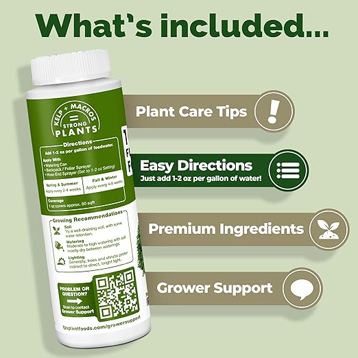 Liquid 10-10-10 Fertilizer for Trees and Shrubs – Balanced NPK Plus Iron and Micros for Stronger Growth and Healthy Roots, 32 oz