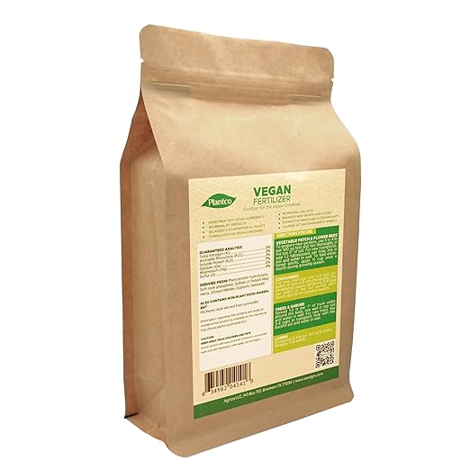 Vegan Fertilizer Mix with Plant-Based Ingredients | Cruelty-Free, No Animal by-Products | All-Purpose Granular Fertilizer NPK 3-3-3 with Other Nutrients | 4 lb Bag