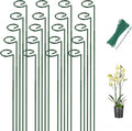 Breeze Touch 20 Pack Plant Stakes, 35.4 Inch Plant Support Stakes with 15 Twist Ties, Plant Sticks Support, Flower Stakes for Plants Peony, Tomato Seedling, Marigold, Amaryllis, Sapling, Coreopsis