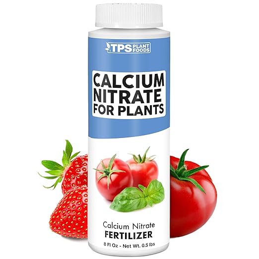 Calcium Nitrate Fertilizer – Liquid Fertilizer Supplement for Fast Leaf Growth, Stronger Cell Wall Development & Prevents Blossom End Rot, 8 oz