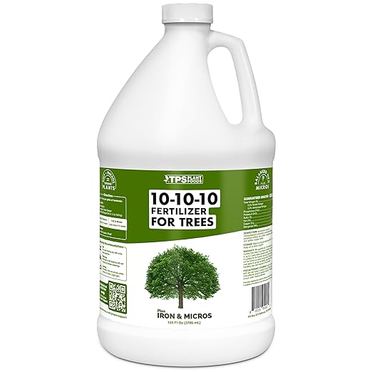 Liquid 10-10-10 Fertilizer for Trees and Shrubs – Balanced NPK Plus Iron and Micros for Stronger Growth and Healthy Roots, 1 Gallon