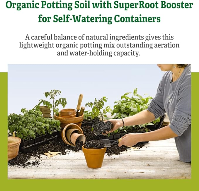 Gardener's Supply Company Organic Potting Soil Mix | High-Nutrient Compost-Based Organic Plant Soil for Indoor Outdoor Self Watering Planter Boxes, Potted Plants Raised Garden Beds - 20 Quarts