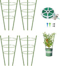 4 Pack Garden Plant Support Tomato Cage, Upgrade 18" Trellis for Climbing Plants, Plant Trellis Kits (18")