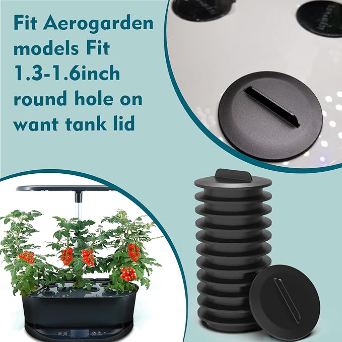 Plant Spacer Kit Compatible with Aerogarden,Plant Spacer Cover for Aerogarden Spacer Caps,for Indoor Hydroponic Growing System,Plant Grow Deck Openings, Round, 25 Pack, Black