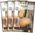 Sow Right Seeds - Bottle Gourd Seed for Planting - Non-GMO Heirloom Packet with Instructions to Plant and Grow an Outdoor Home Vegetable Garden - Ornamental Birdhouse Gourd for Crafting and Decor (3)