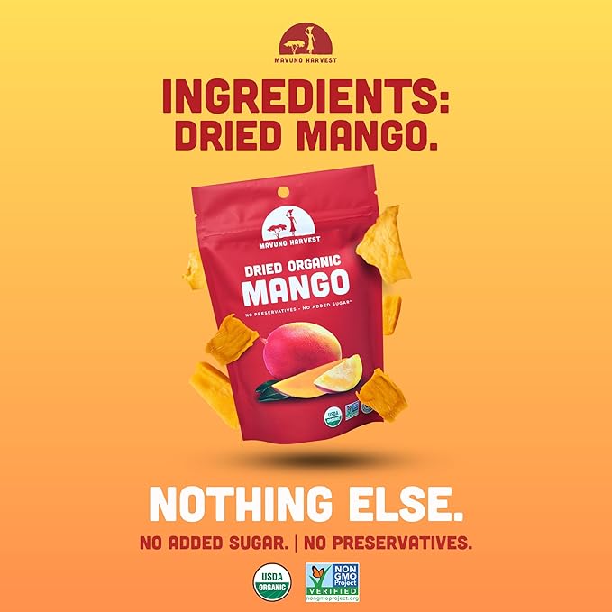 Mavuno Harvest Organic Dried Fruit Variety Pack | Dried Mango, Coconut, and Dates | Healthy, Vegan, No Sugar Added, Non GMO Snacks for Kids & Adults | 2 Ounce, Pack of 3