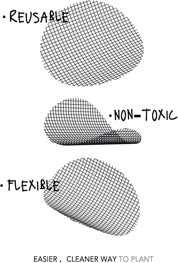 LE TAUCI Plant Pot Hole Mesh Pads, 2-Inch Round Flower Pot Drainage Covers, Prevent Soil Loss, Durable Reusable, Bonsai Bottom Grid Mat, Gardening Essentials, 100-Pack