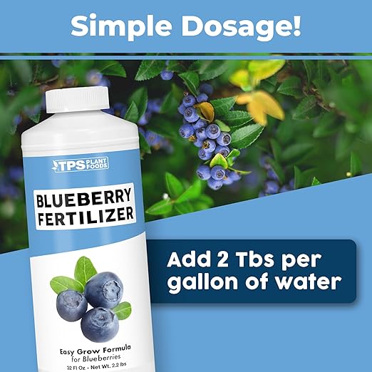 Blueberry Fertilizer – Liquid Plant Food for Bigger Berries, Better Fruit Production & Stronger Root Development, 32 oz