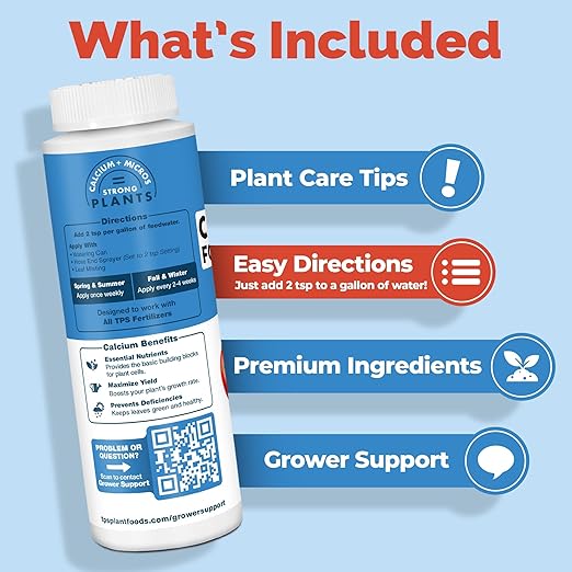 Calcium for Plants Made from Organic Inputs, Prevents Common Deficiencies, Liquid Plant Fertilizer 128 oz (1 Gallon)