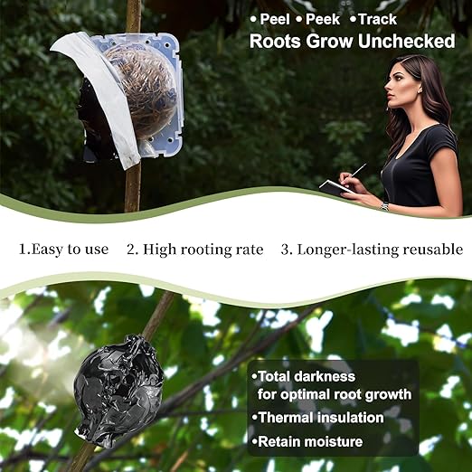 SupKing 8 Pcs Plant Rooting Grow Propagation Ball Air Layering Pods Clear Assisted Cutting Rooting Reusable Plant Rooting Device High Pressure Ball Grafting Device Root Box for Plants