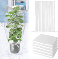 UNIFAMILY 5PCS Plastic Plant Covers Freeze Protection with Drawstring, Plant Shelter Bags Waterproof, 40 x 27 in Plant Frost Protection Covers, Outdoor Plant Cover for Winter Freeze Protection