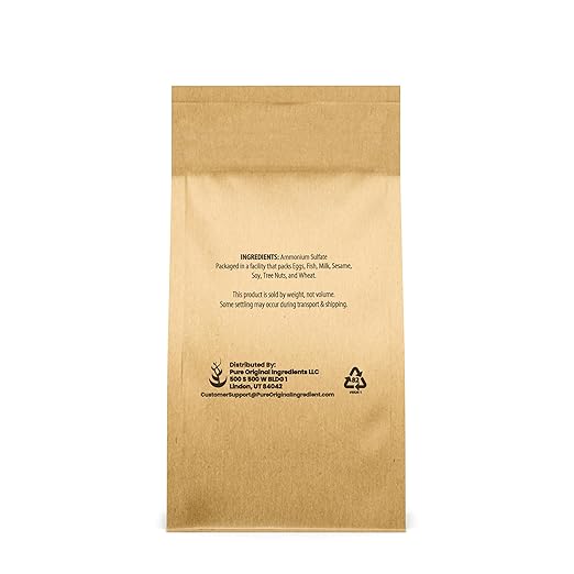 Pure Original Ingredients Ammonium Sulfate Soil Acidifier, Inorganic Sulfate Salt (2 Pound)