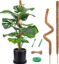 2 Pack Moss Pole for Plants Monstera - 25 Inch Moss Poles for Climbing Plants Monstera, Bendable Moss Pole Stakes for Indoor, Handmade Coco Coir Plant Support for Plants Grow Upward