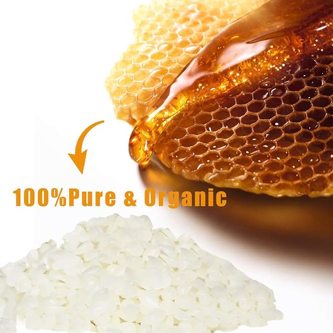 Howemon White Beeswax Pellets 10 lb 100% Pure and Natural Triple Filtered for Skin, Face, Body and Hair Care DIY Creams, Lotions, Lip Balm and Soap Making Supplies